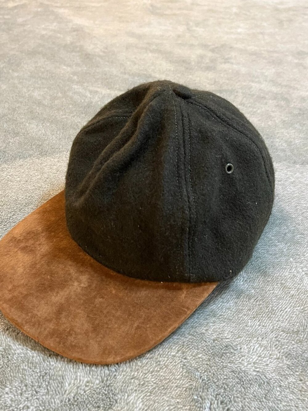 Broner Vintage Hat Cap Baseball One Size Green Men Suede Bill USA Winter Hunting